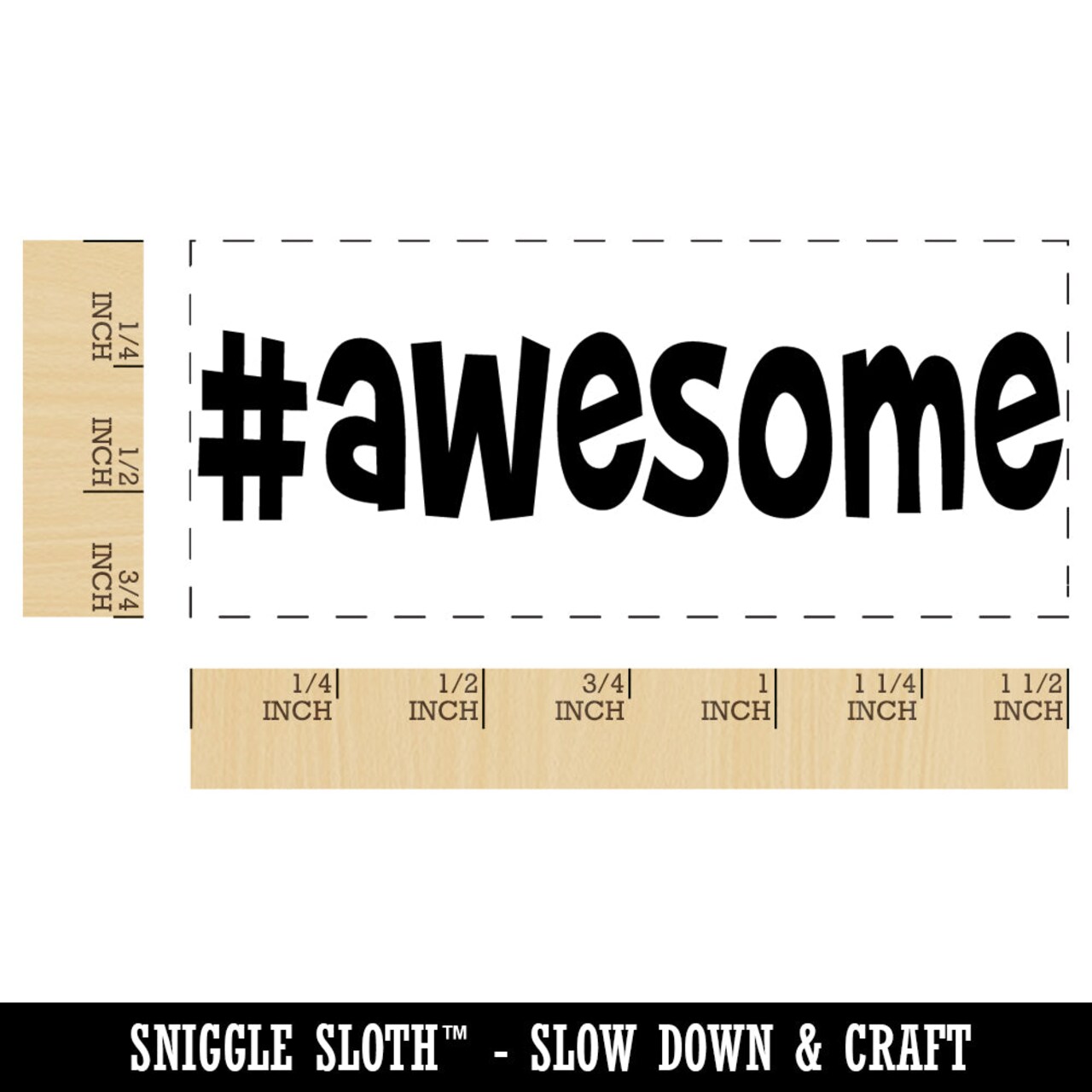 # Hashtag Awesome Teacher Student School Self-Inking Rubber Stamp Ink Stamper